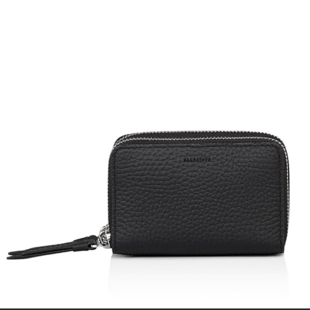 All Saints Leather Fetch Cardholder BNWOT